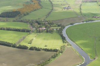 Oblique aerial view of Netherton House, looking E.