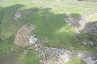 Oblique aerial view of Gretna Golf Course, looking WSW.