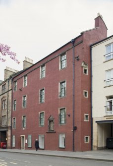 General view of front elevation of 124 Canongate, Edinburgh, from NW.