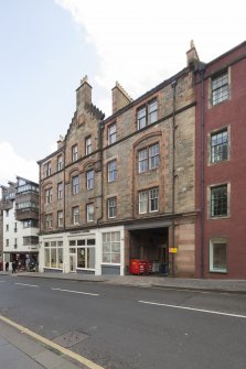 General view of front elevation of Cooper's Close, 114-120 Canongate, Edinburgh, from NW.