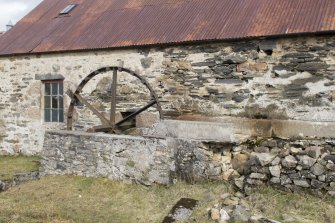 Mill wheel and lade, view from south west