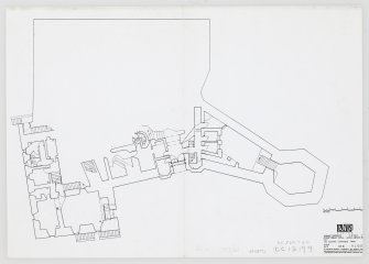 Eilean Donan Castle.
Photocopy of survey drawings: plan level 1.
