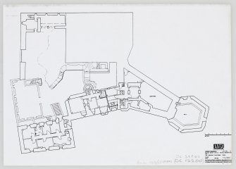 Eilean Donan Castle.
Photocopy of survey drawings: plan level 2.
