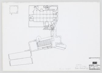 Eilean Donan Castle.
Photocopy of survey drawings: plan level 4.
