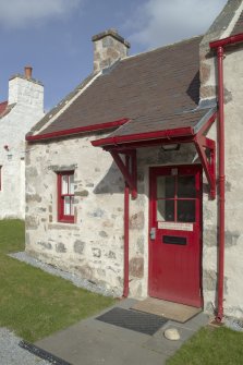 House, rear door, view from south