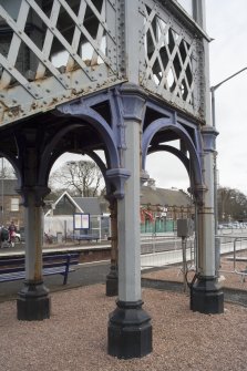 Detail of ironwork on West staircase.