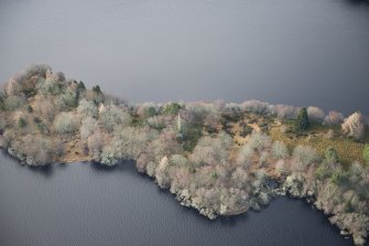 Oblique aerial view of the Isle of Moy, looking WSW.