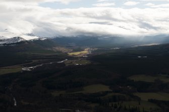 General oblique aerial view of Glen Feshie, looking S.