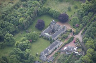 Oblique aerial view of Caroline Park House, looking ESE.