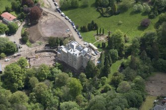 Oblique aerial view of Crossbasket Country House, looking ESE.