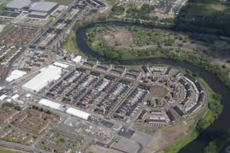 Oblique aerial view of the Commonwealth Games Village, looking NE.