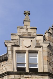Detail of decorative finial at 2-18 Jeffrey Street, Edinburgh.
