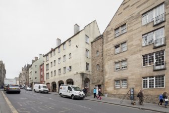General view of 249-261 Canongate, Edinburgh, from SE.
