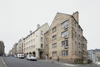 General view of 249-261 Canongate, Edinburgh, from SE.