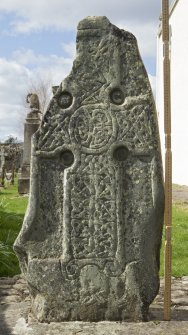 View of slab with carved cross (daylight including scale)