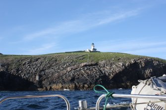 General view of the lighthouse on Eilean Mor, Flannan, and the SW landing are, looking NE.