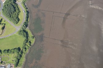 Oblique aerial view of the timber ponds at Kelburn Park, looking W.