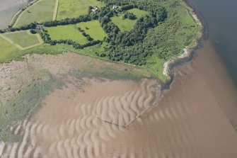 Oblique aerial view of the fish trap, looking SSW.