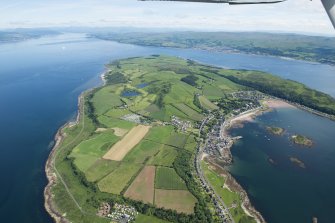 General oblique aerial view of Great Cumbrae Island centred on Millport, looking NE.