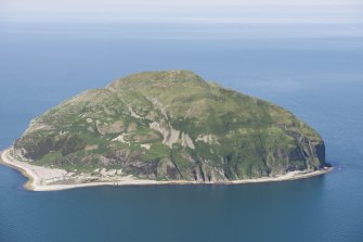General oblique aerial view of Ailsa Craig, looking SSW.