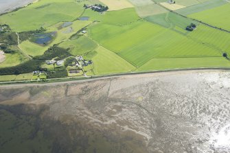 Oblique aerial view of the fish traps, looking SE.