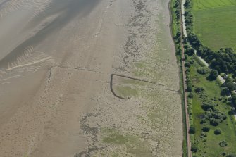 Oblique aerial view of the fish traps, looking ENE.