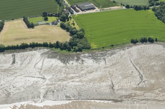 Oblique aerial view of the fish traps, looking SE.