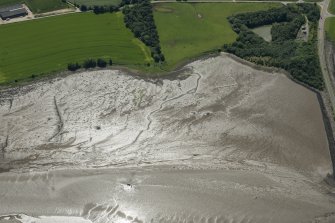 Oblique aerial view of the fish traps, looking SE.