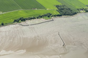 Oblique aerial view of the fish traps, looking SSE.