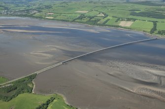 Oblique aerial view of Cromarty Bridge, looking W.