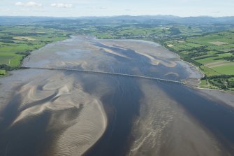 General oblique aerial view of the Cromarty Bridge, looking SW.