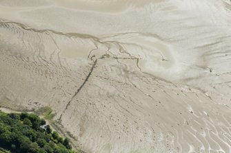 Oblique aerial view of the fish trap, looking SSE.