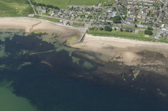 Oblique aerial view of Golspie, looking NW.