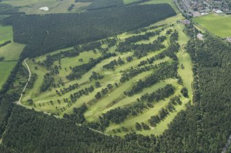 Oblique aerial view of Annsmuir, Lady Bank Golf Course, looking S.