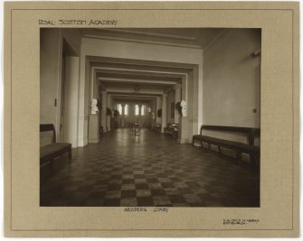 Interior view of the Royal Scottish Academy, Edinburgh, showing view of members lobby.