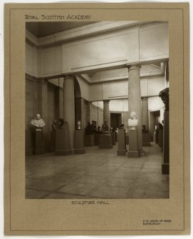 Interior view of the Royal Scottish Academy, Edinburgh, showing sculpture hall.