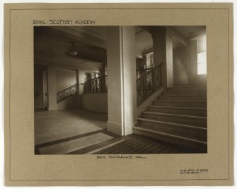 Interior view of the Royal Scottish Academy, Edinburgh, showing back entrance hall.