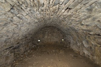 Invermark Castle. Basement, view from west