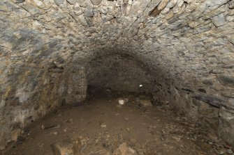 Invermark Castle. Basement, view from east