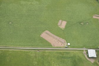 Oblique aerial view of the Glasgow University excavations, looking SW.