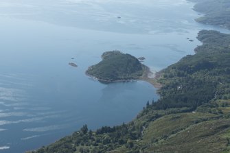 General oblique aerial view of Barmore Island, looking SSE.