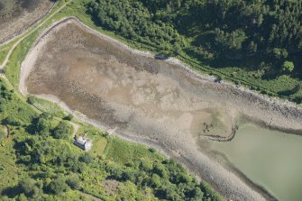 Oblique aerial view of the fish trap, looking NNE.