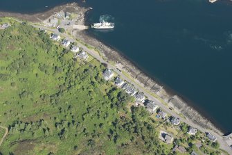 Oblique aerial view of Tarbert, looking NNW.