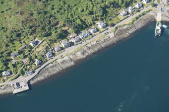 Oblique aerial view of Tarbert, looking WNW.