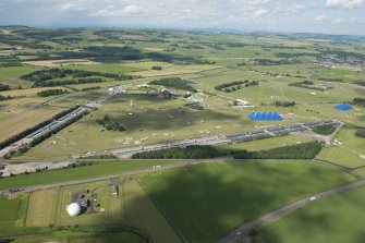 Oblique aerial view of Balado showing T in the Park, looking N.