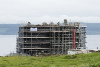 View from north east, with scaffolding