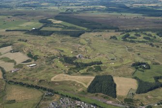 General oblique aerial view of Gleneagles golf courses, looking NNW.