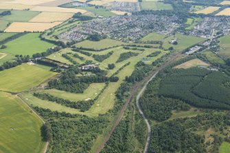 Oblique aerial view of Insch and Insch Golf Course, looking NNE.