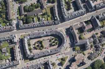 Oblique aerial view of Rosemount Square, looking ENE.