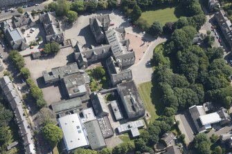 Oblique aerial view of Skene Street Grammar School, looking SE.